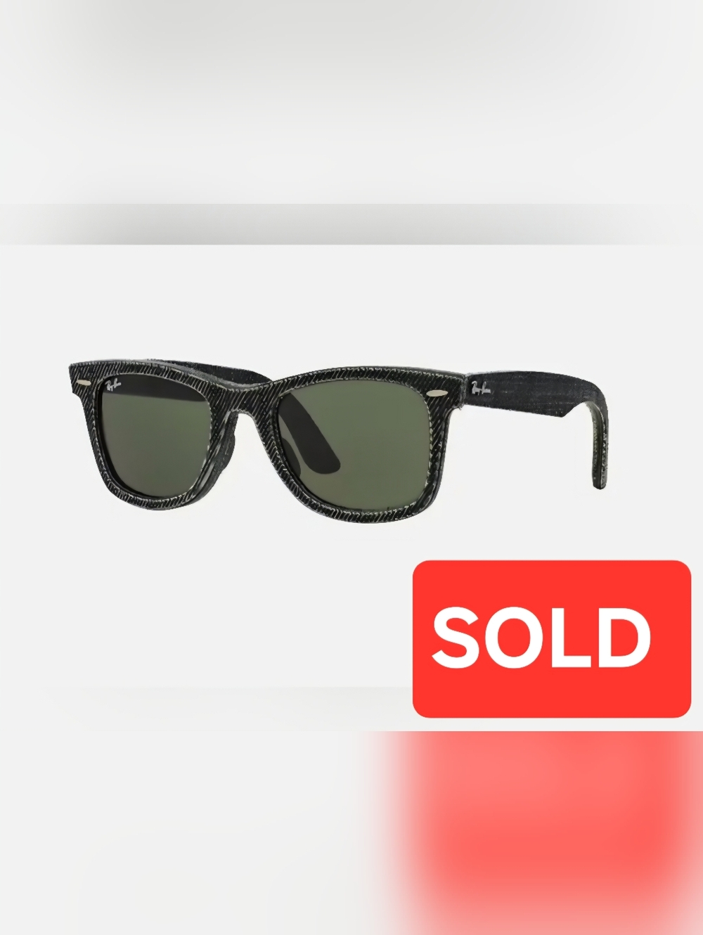 Ray-Ban Sunglasses Gray Denim Wayfarer Polarized Unisex Sunglasses with Case - Picture 1 of 7